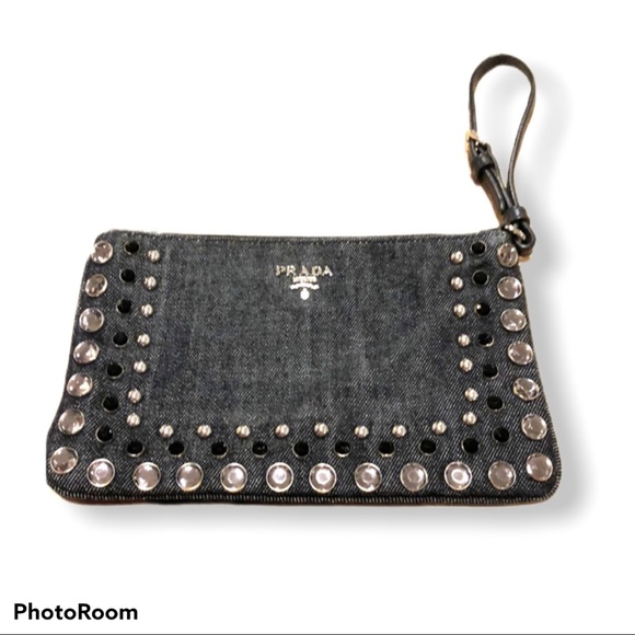 Prada Handbags - Prada NWOT denim Wristlet